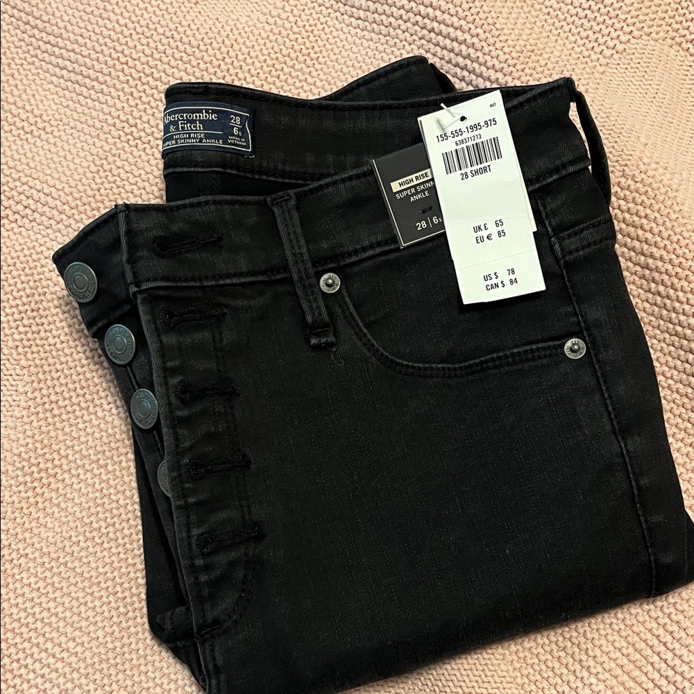 Abercrombie & Fitch Black Denim Pants